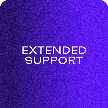 Large blue tab labelled Extended Support.