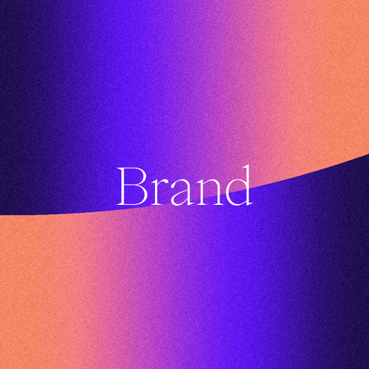 Gradient image with growth curve with the label Brand.